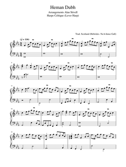 Heman Dubh – Trad. Scottish - Alan Stivell - Celtic Harp