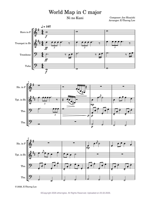[Ni no Kuni] World Map Theme in C major — Joe Hisaishi