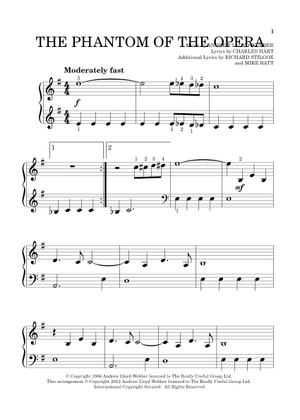 Play Official version of The phantom of the opera Sheet Music by