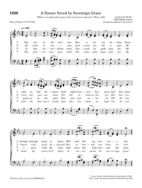 1026 A Sinner Saved by Sovereign Grace
