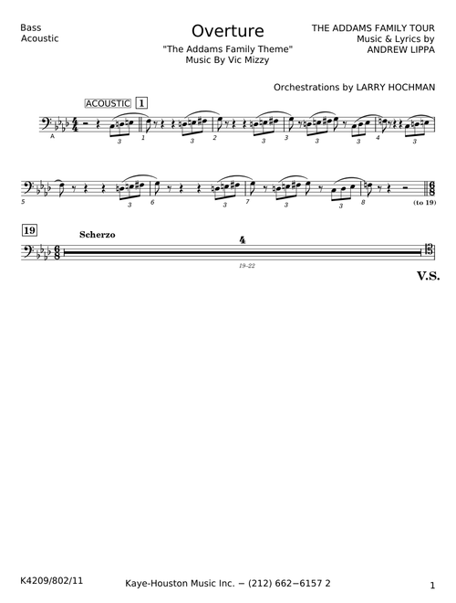 The Addams Family Overture - Andrew Lippa
