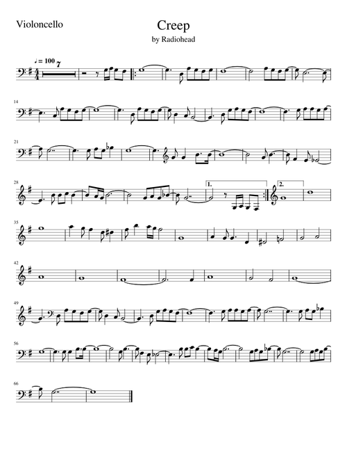 Creep-Violoncello