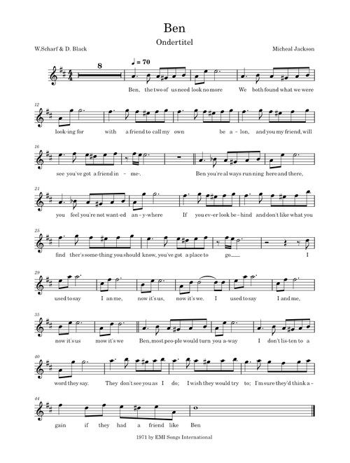 Ben - Michael Jackson