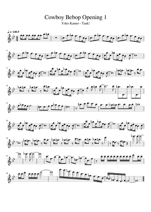その他 COWBOY BEBOP BAND SCORE Tank! Cowboy Bebop • Half Band (E♭ and B♭) Sheet Music for