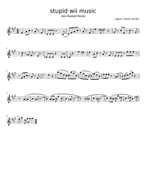 stupid wii music for flute