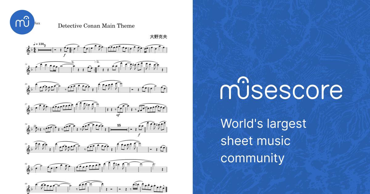 Detective Conan Main Theme Sheet music for Saxophone alto Solo Musescore