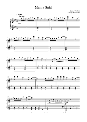 Mama Said Sheet Music for Piano, Flute (Solo) | MuseScore.com