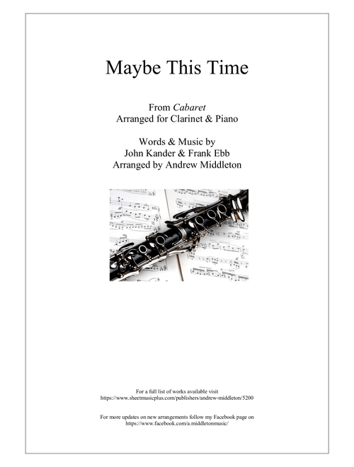 Maybe This Time (Arr. Andrew Middleton) - John Kander (Small Ensemble)