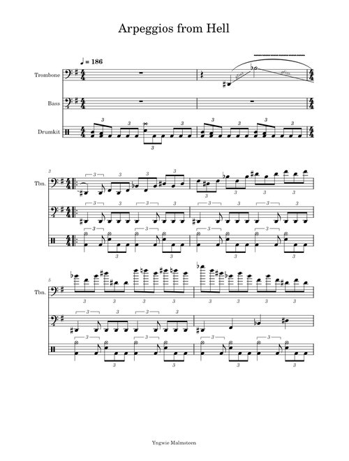 Arpeggios from hell Trombone – Yngwie Malmsteen
