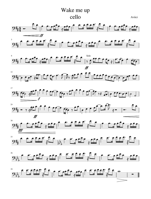 Wake me up cello