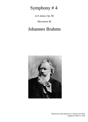 Free Symphony No.4, Op.98 by Johannes Brahms sheet music