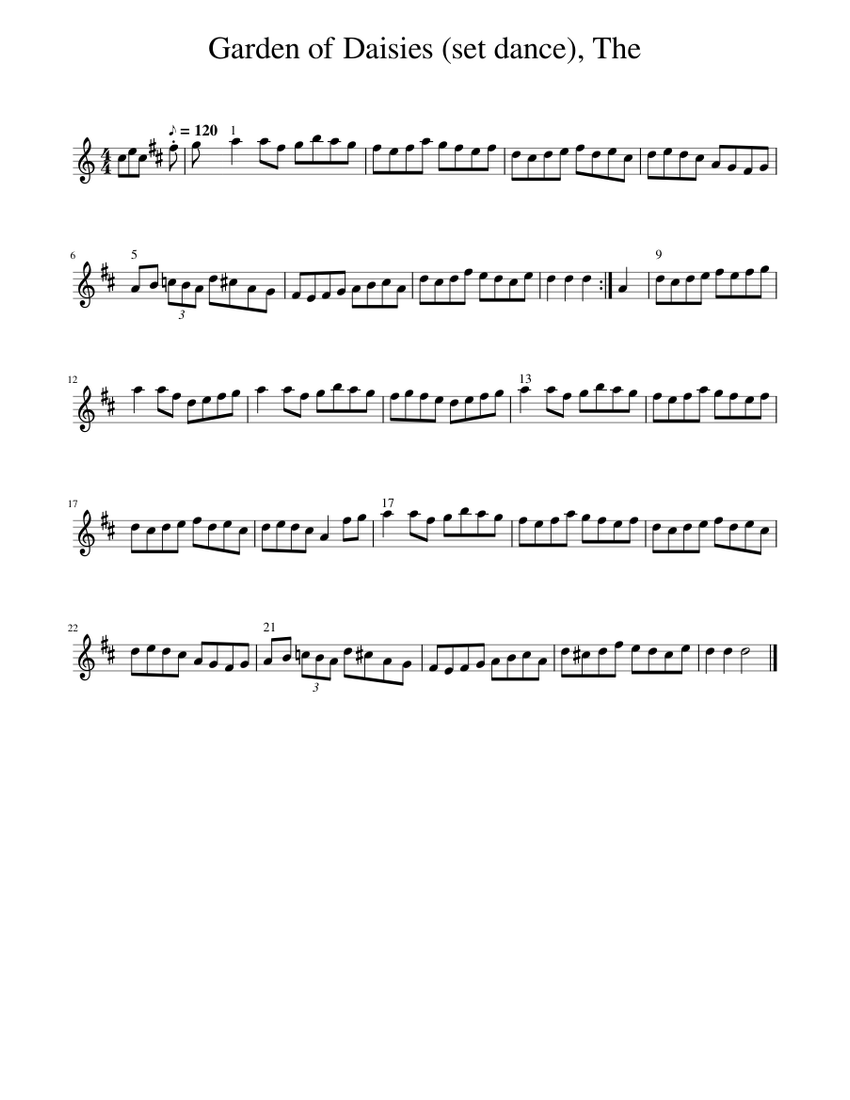 The Garden of Daisies (set dance) Sheet music for Piano (Solo