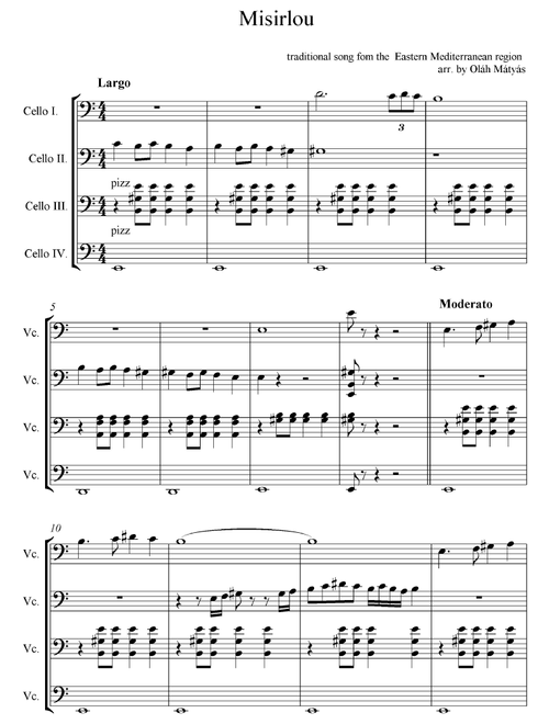 Misirlou (Arr. Olah Matyas) - Traditional (String Quartet)
