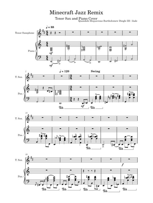 Sweden – C418 Tenor Sax / Piano Jazz Remix