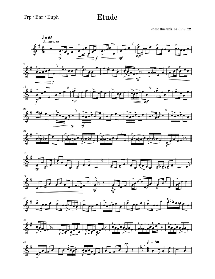 The Bees Etude Sheet Music The Bees Etude Sheet Music
