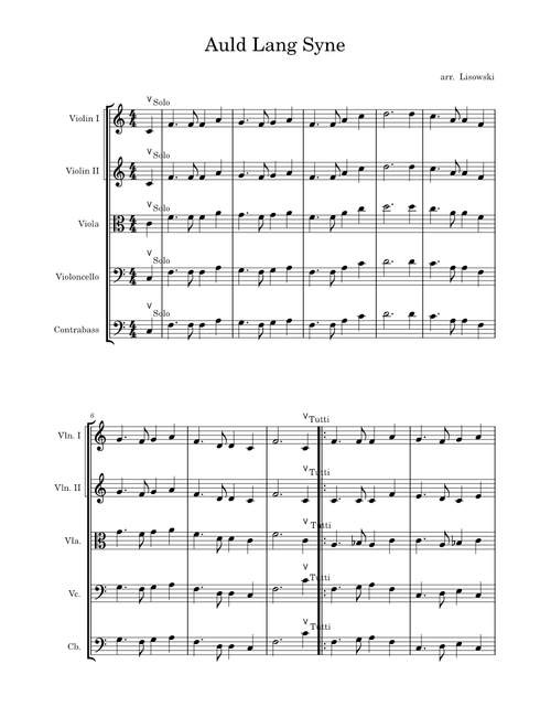 Auld lang syne – Misc Traditional Auld Lang Syne