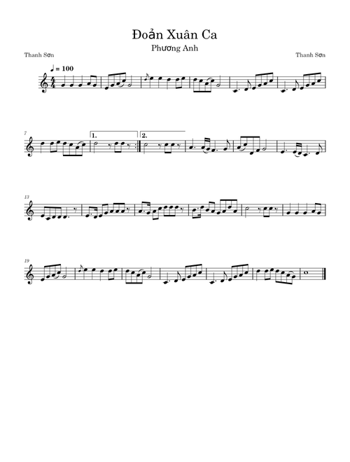 Đoản Xuân Ca – Thanh Sơn