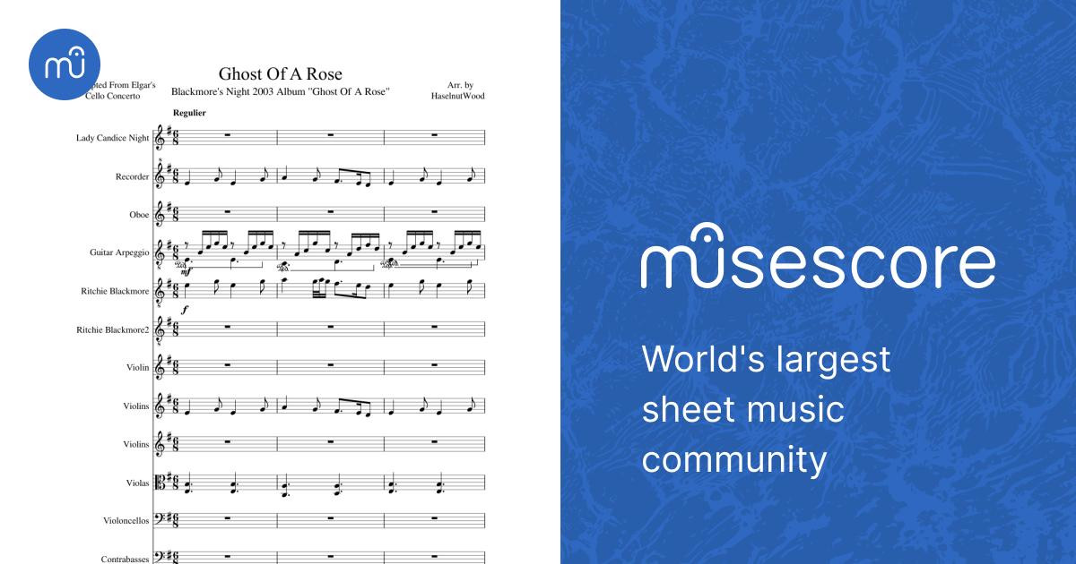 【最安値】 Night Blackmore's Ghost Vocals for music Sheet Rose A Of アート・デザイン・音楽