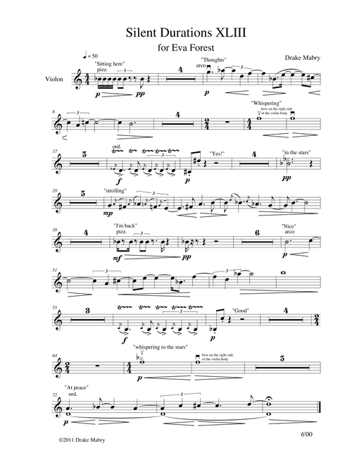Silent Durations XLIII (a Zen experience) - Drake Mabry (Violin Solo)