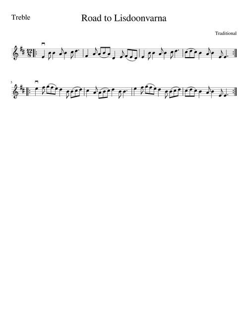 Road to Lisdoonvarna - Treble