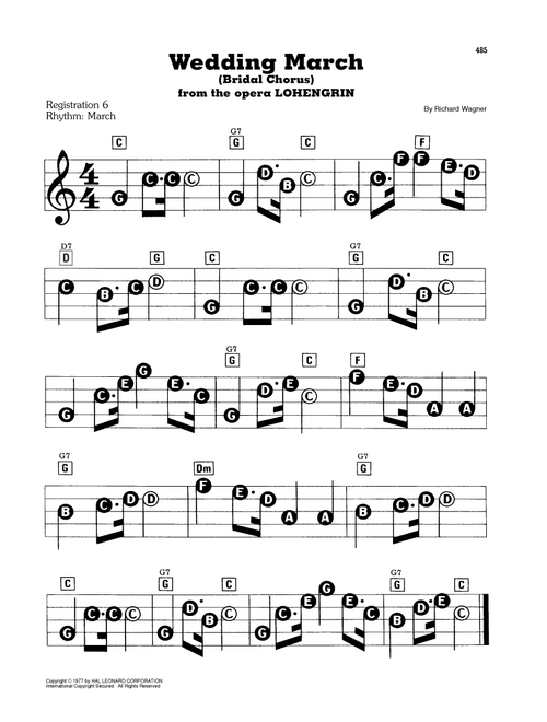 Wedding March (Bridal Chorus) - Richard Wagner (E-Z Play Today)