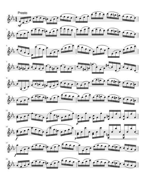 Solfeggietto Arranged for Solo Violin   CPE Bach