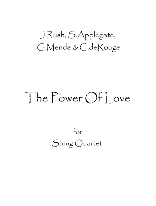 The Power Of Love (Arr. Spence Bundy) - Air Supply (String Quartet)