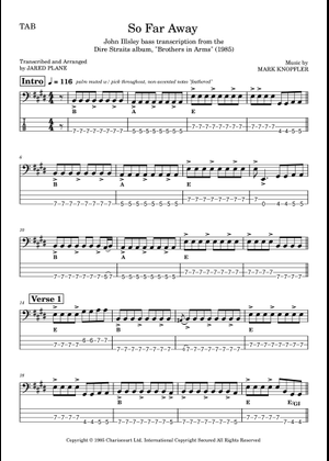 Dire Straits Medley Sheet Music for Trombone, Tuba, Saxophone alto