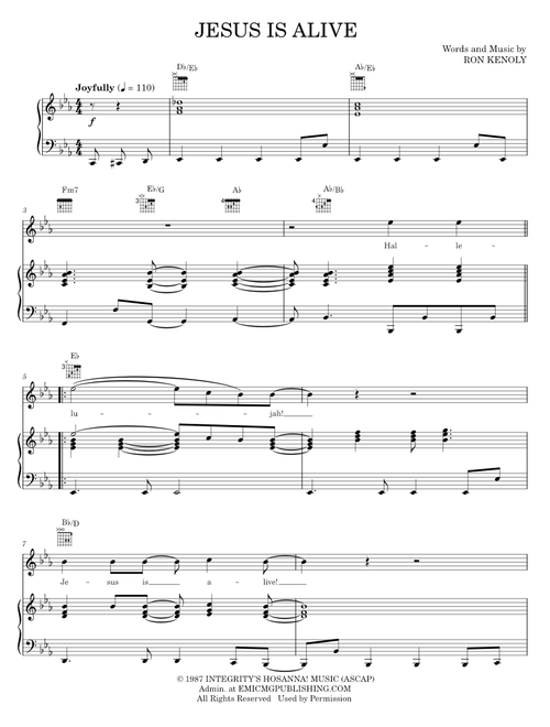 Jesus is alive - Ron Kenoly (Piano-Vocal-Guitar)
