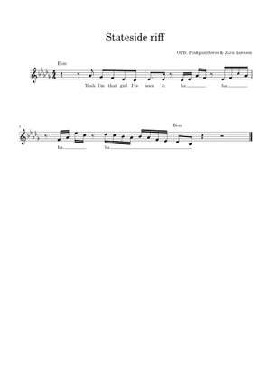 Play Official version of Stateside Sheet Music by PinkPantheress for ...