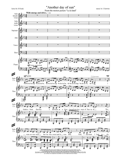 Another Day Of Sun (Arr. A.Karabaev) - Justin Hurwitz (Choral, SATB)