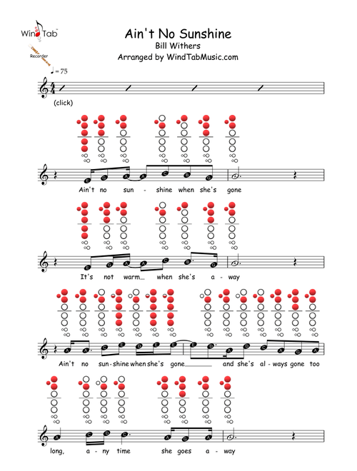 My Way (Arr. WindTab) - Elvis Presley (Recorder Solo)