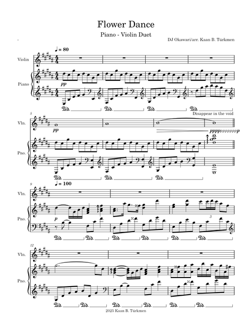 Flower Dance – Piano & Violin Duet