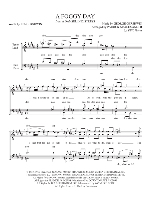 A Foggy Day (in London Town) (Arr. Patrick McAlexander) - Ira Gershwin, George Gershwin (Choral, Mixed Choir)