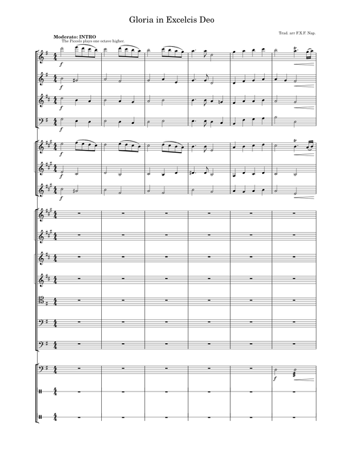 Gloria, in excelsis Deo – Misc Traditional Gloria, in excelsis Deo arr. F.Filips