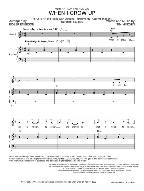 When i grow up - Tim Minchin