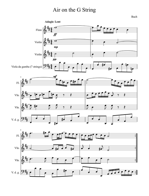 Bach Air on the G string