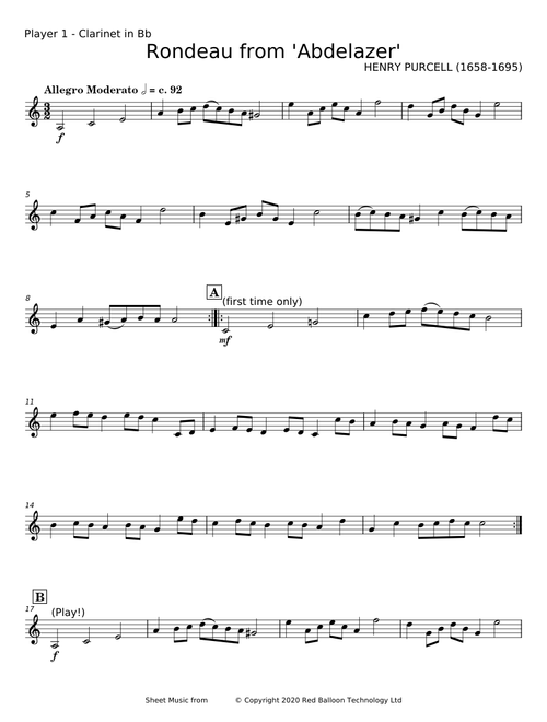 Rondeau from Abdelazer - Henry Purcell