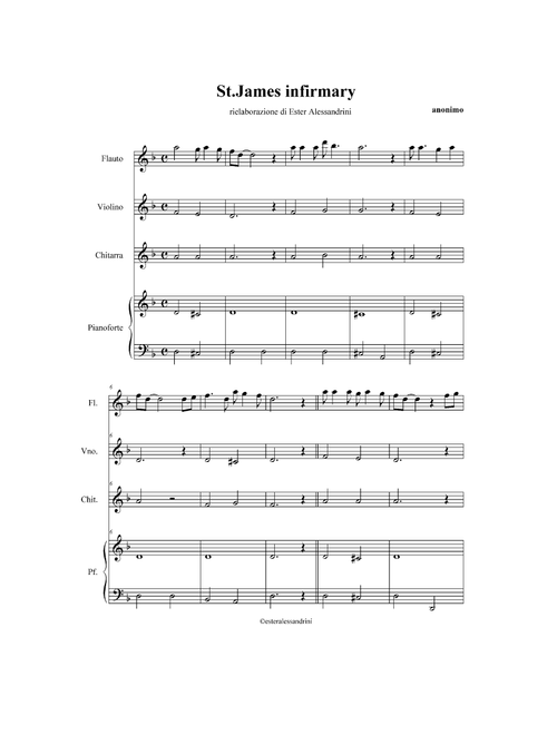 St.James Infirmary (Arr. Ester Alessandrini) - Anonimo (Small Ensemble)