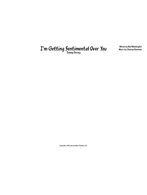 I'm Getting Sentimental Over You (Tommy Dorsey) - Full Big Band Arrangement