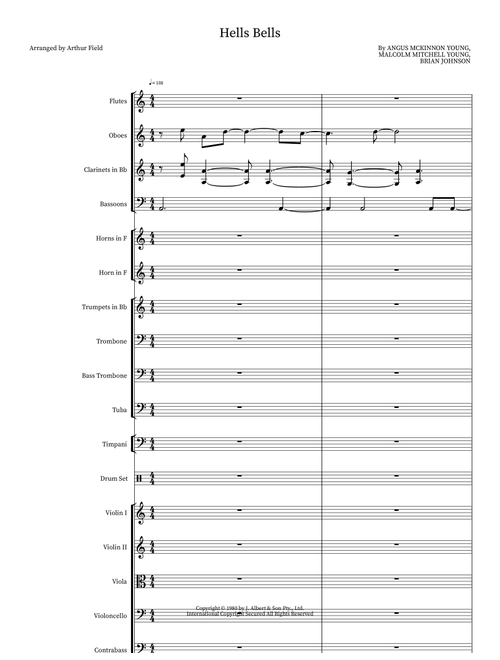 Hells Bells (Arr. Arthur Field) - AC/DC (Orchestra)