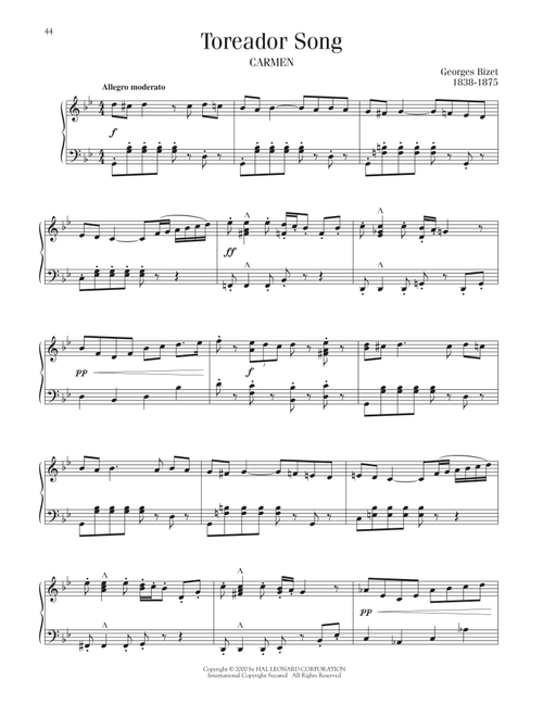 Toreador Song - Georges Bizet (Piano Solo)