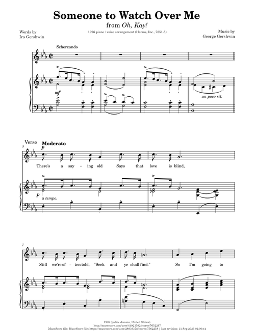 Someone to watch over me - George Gershwin