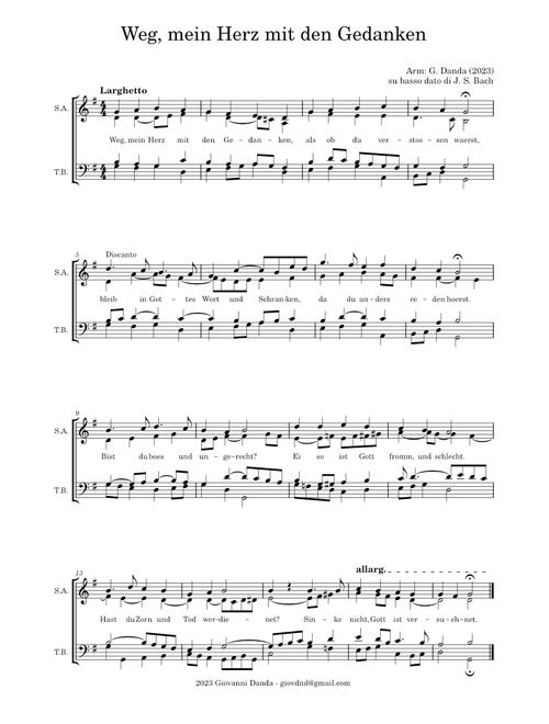 Chorale – Johann Sebastian Bach