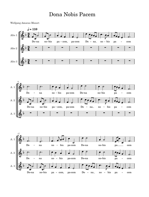 Dona nobis pacem – Wolfgang Amadeus Mozart