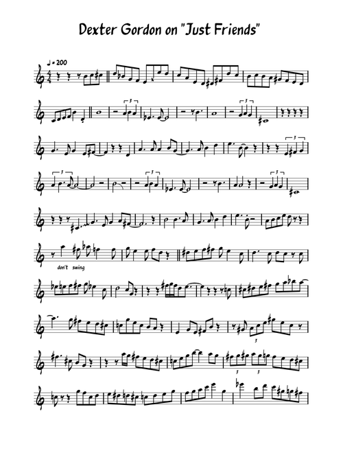 Dexter Gordon on "Just Friends"