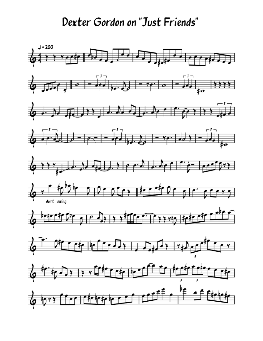 ビッグバンド楽譜「JUST FRIENDS」DOC SEVERINSEN Just Friends | J.W. Pepper