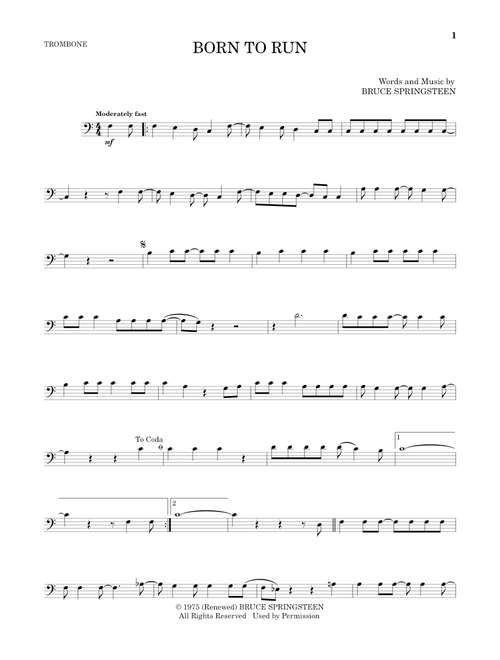 Born To Run - Bruce Springsteen (Trombone Solo)