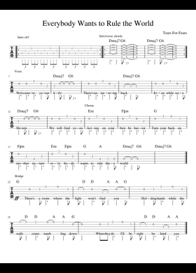Free Tears for Fears sheet music | Download PDF or print on