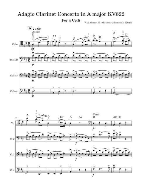 Adagio from Clarinet Concerto K 622 – Wolfgang Amadeus Mozart